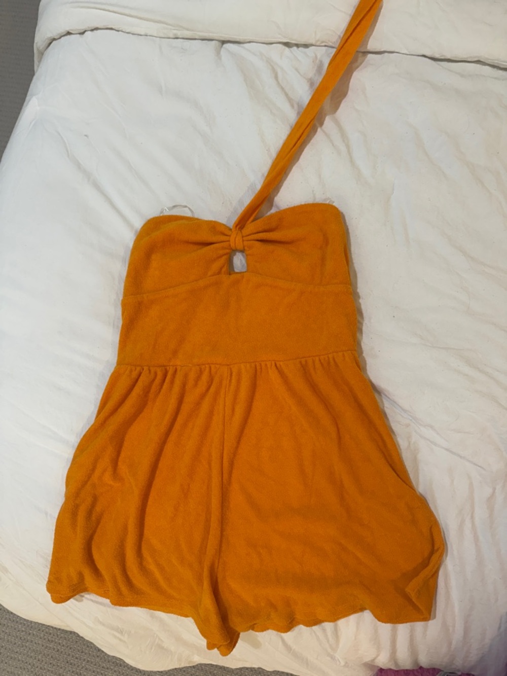 wild fable Orange Halter Swim Coverup Romper